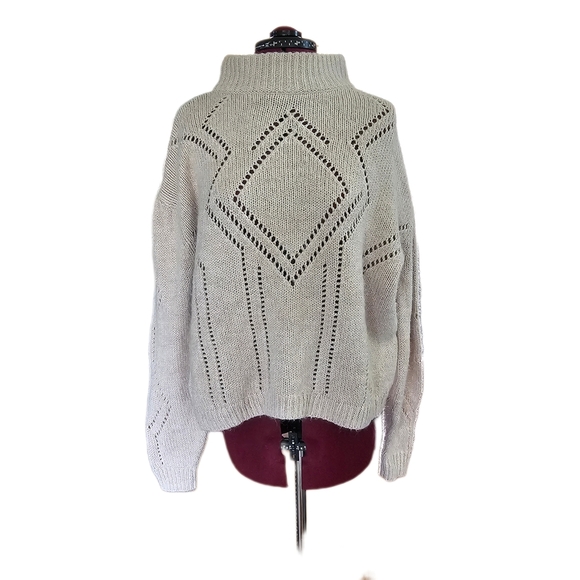 H&M Alpaca Wool Blend Oatmeal Pullover Sweater - Picture 1 of 8